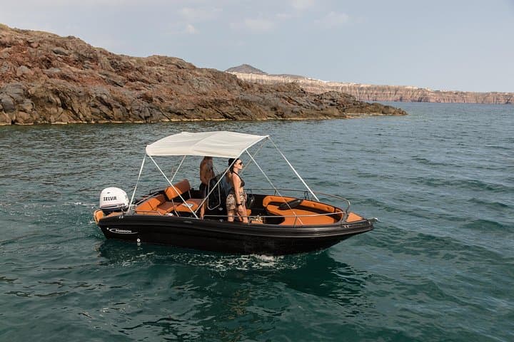 License-Free Boat Rental in Santorini — Full-Day Private Charter & Caldera Cruise photo 3