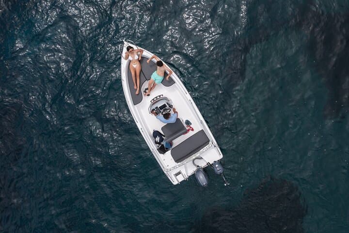 Santorini Self-Drive Boat Rental from Vlychada — No License Needed
