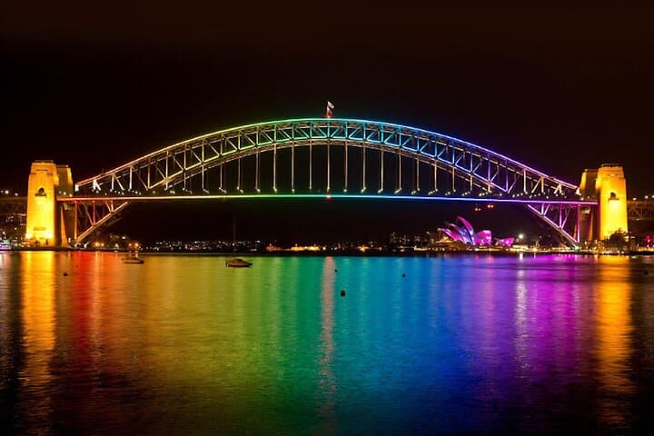 Vivid Sydney 90-Minute Harbour Catamaran Cruise — Canapés & Iconic Night Views photo 3