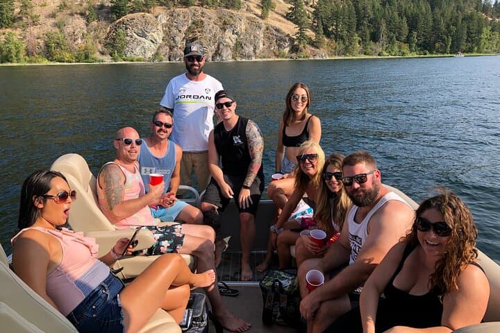 Full-Day Private Captained Boat Cruise on Okanagan Lake — Kelowna Luxury Pontoon photo 1
