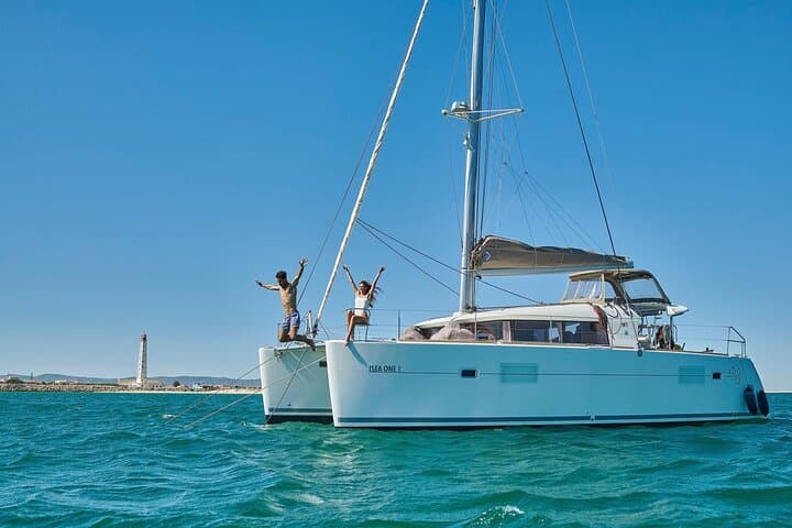 Private Half-Day Catamaran Tour in Ria Formosa — Swim, Snorkel & Paddle