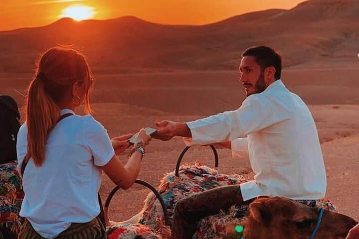 Sunset Camel Ride & Dinner Show in Agafay Desert from Marrakech