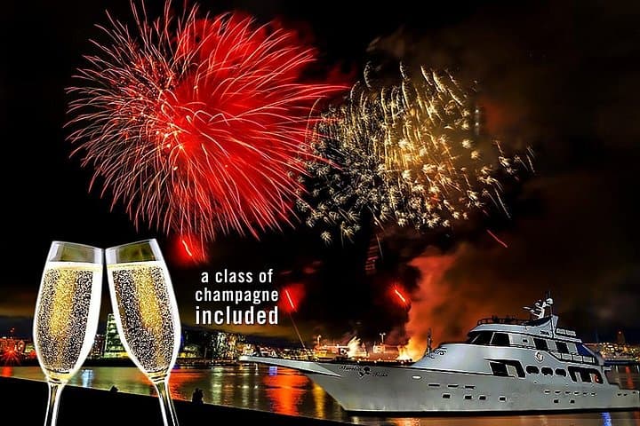 Reykjavík New Year's Eve Fireworks & Northern Lights Cruise aboard the Amelia Rose