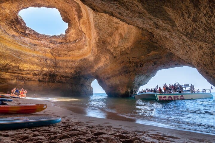 Benagil Catamaran Cruise: Caves, Coastline & Swim from Albufeira