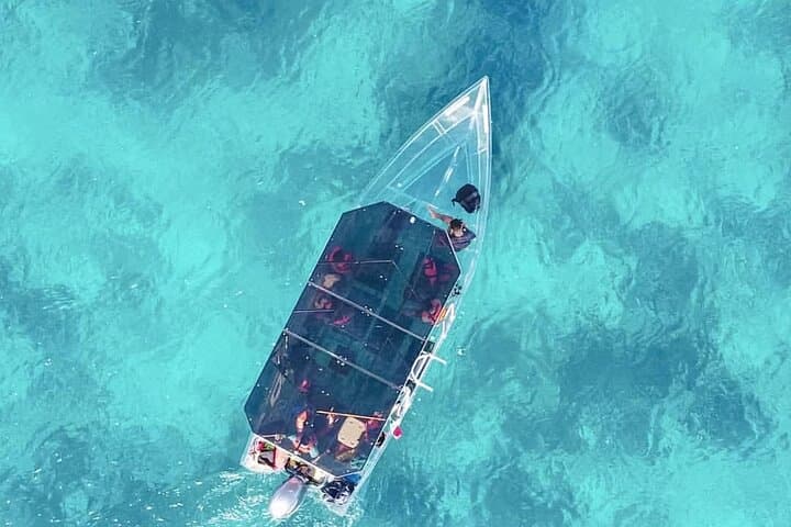 Clear Boat Tour Cancún: Nichupté Lagoon to Caribbean Reefs