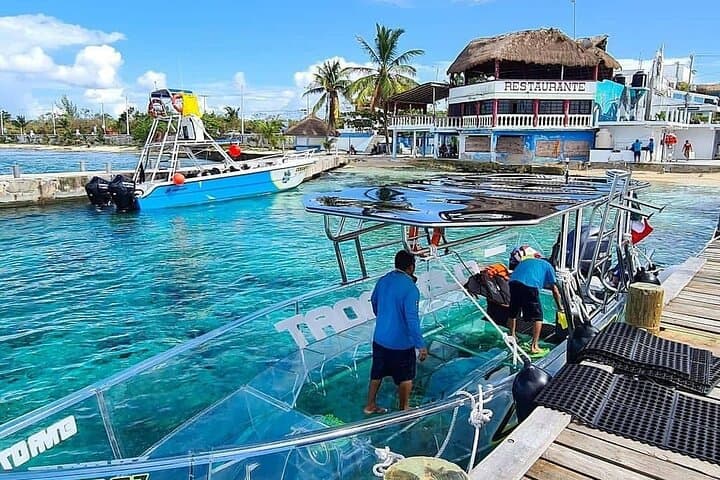 Clear Boat Tour Cancún: Nichupté Lagoon to Caribbean Reefs photo 6