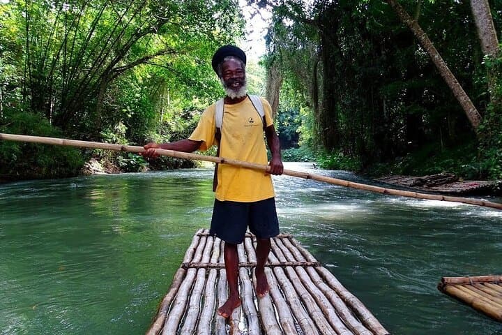 Rio Nuevo Bamboo Rafting and Dunn's River Falls Day Trip from Montego Bay