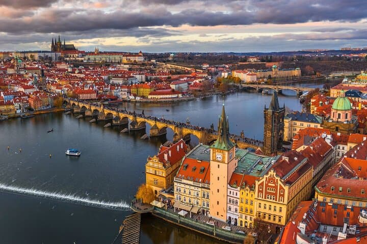 Prague Walking Tour, Castle Tram & Vltava River Cruise with Czech Lunch
