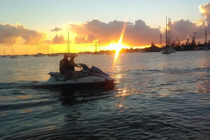 St Martin Jet Ski Sunset Cruise: Champagne Sunset Ride from Marigot Marina photo 3