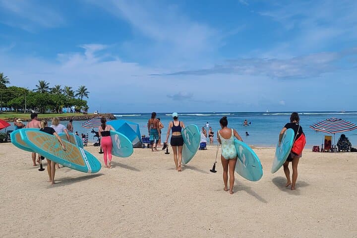 Stand-Up Paddle Yoga at Magic Island — SUP Classes in Honolulu photo 6