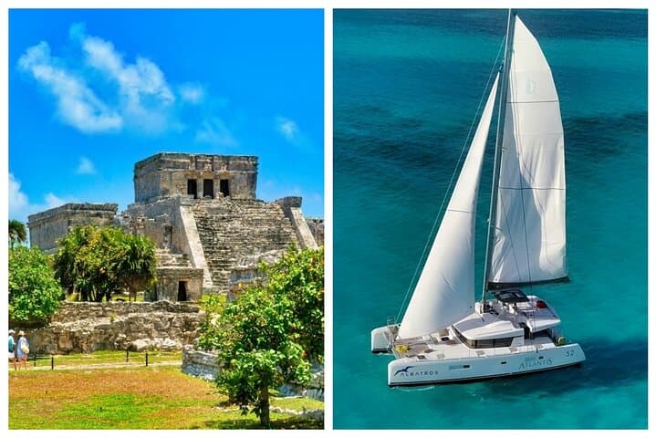 Sail, Snorkel & Ruins: 2-Day Isla Mujeres Catamaran and Tulum Mayan Ruins Combo
