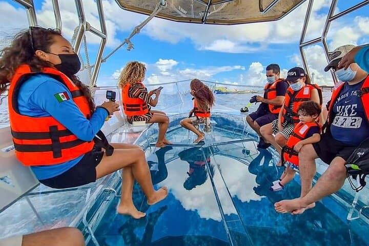 Transparent Boat Snorkel Tour in Cozumel — 360° Views of Reefs & Sunken Ships photo 4