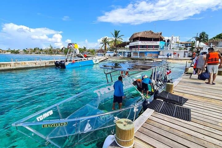 Transparent Boat Snorkel Tour in Cozumel — 360° Views of Reefs & Sunken Ships photo 6