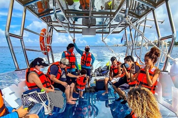 Transparent Boat Snorkel Tour in Cozumel — 360° Views of Reefs & Sunken Ships photo 3