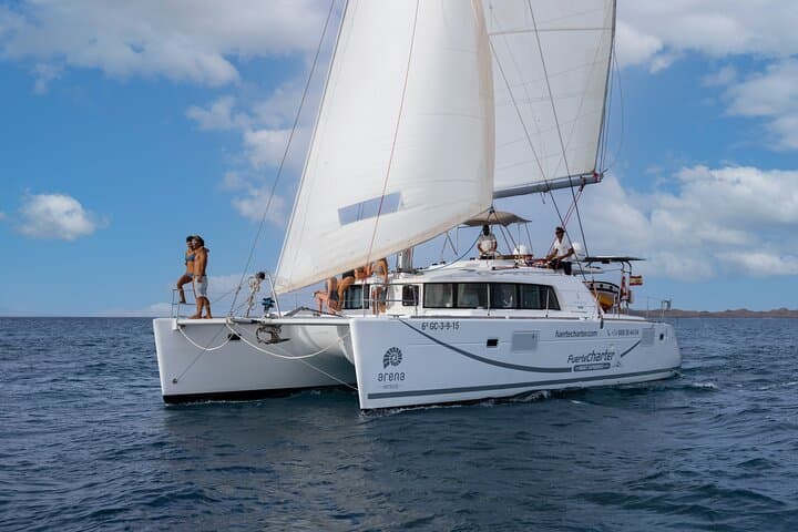 Half-Day Lobos Island Sailing Tour: Catamaran Snorkel, Paddle & Paella from Corralejo