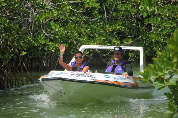 Drive a Speed Boat Through Nichupté Lagoon — Mangrove Canals & Cancun Hotel Zone Views