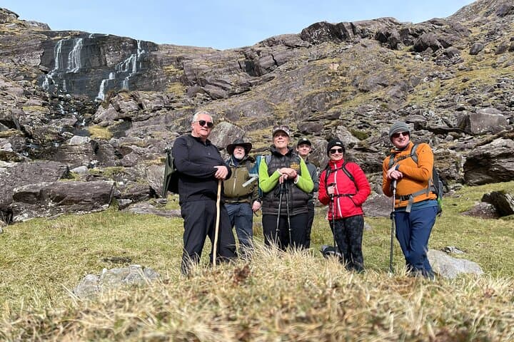 Sneem Waterfall and Eagles Lake Guided Walk — Coomanassig Waterfall Hike in the Dunkerron Mountains
