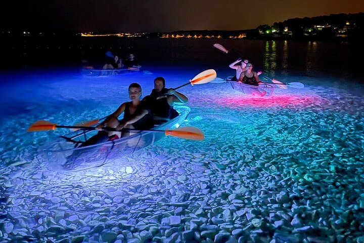 Transparent Kayak Night Glow Tour in Pula — Adriatic Marine Life by Moonlight photo 2