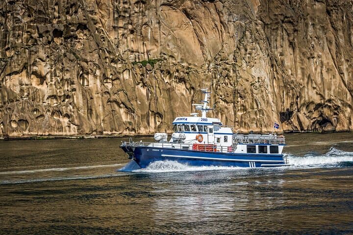 Coastal Boat Tour Around Vestmannaeyjar: Puffins, Sea Caves & Elephant Rock