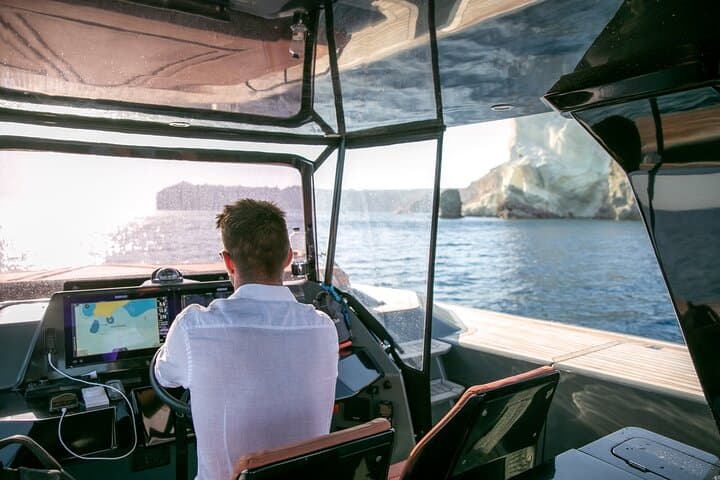 Private Luxury Power Catamaran Cruise in Santorini — Custom Caldera Routes photo 5