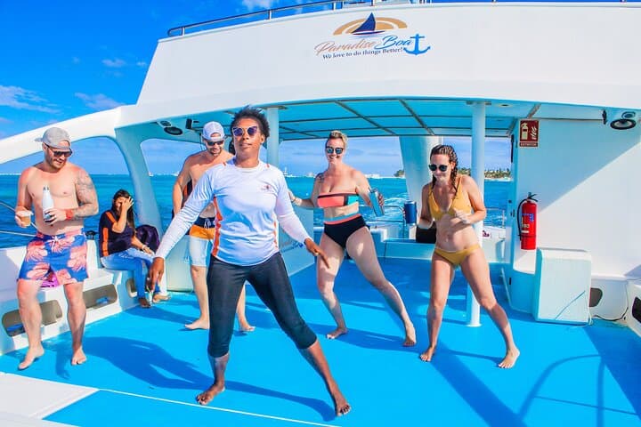 Punta Cana Private Party Boat with Slide — Open Bar, Snorkel & Natural Pool