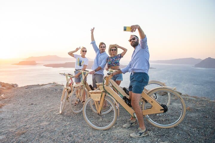 Explore History and Seaside Beauty on a Wooden E-Bike Tour in Santorini photo 1