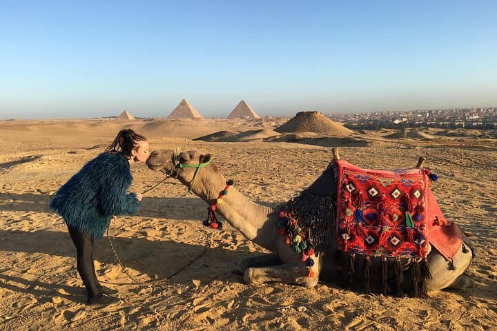 Sunrise and Sunset Camel Ride at the Giza Pyramids (Private Tour)