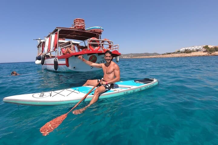 Ibiza Chill Cruiser: Half-Day Boat Tour with Snorkeling, Paddleboarding & Drinks Included
