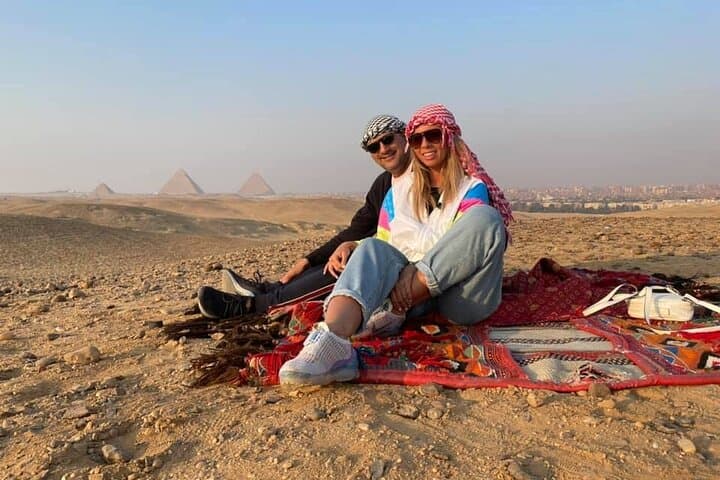 Sunset Desert Safari at Giza Pyramids — ATV, BBQ & Panoramic Views