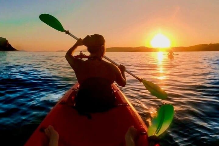 Sunset Kayak and Snorkel at Tavolara with Beach Aperitif