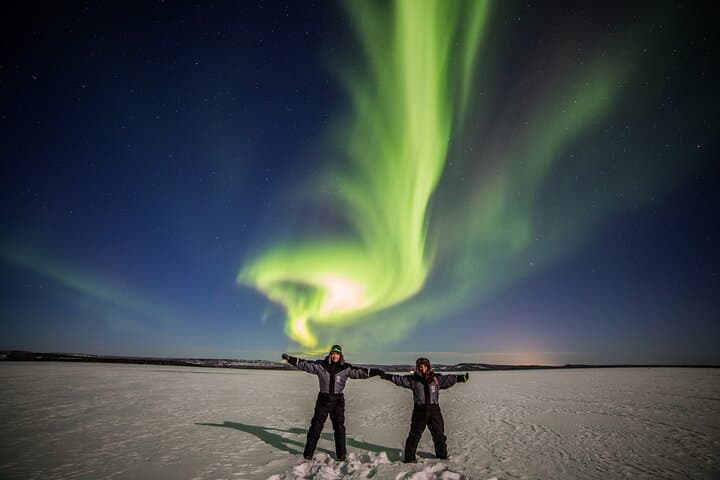 Chasing the Northern Lights on Snowmobiles in Levi’s Arctic Wilderness