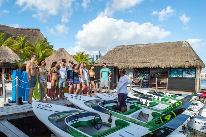 Drive-Your-Own Boat Through Cancún’s Nichupté Lagoon to Playa Conchitas photo 2