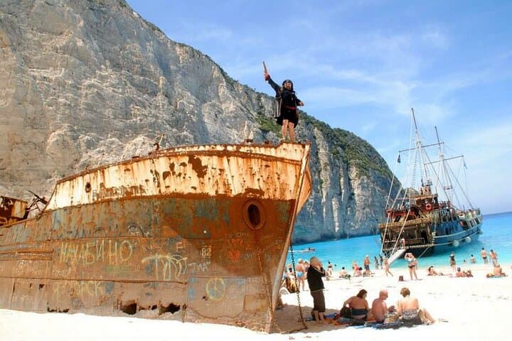 Half-Day Zakynthos Shipwreck & Blue Caves Cruise — Swim at Navagio & Sigia Beach photo 3