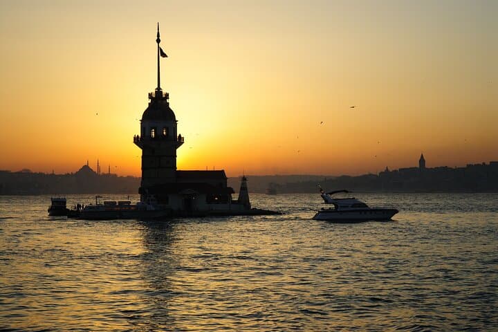 Bosphorus Private Sunset Yacht Cruise with Wine — 2-Hour Evening on Istanbul’s Strait