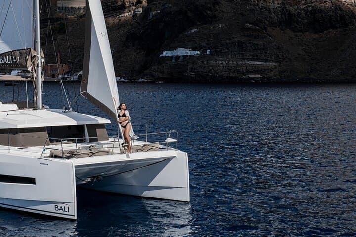 Half-Day Catamaran Cruise Around Santorini: Volcano, Hot Springs & Red Beach