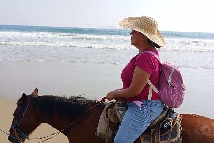 Sunset Horseback Riding on Zihuatanejo Beaches — Learn to Saddle and Ride Through Mexican History photo 5