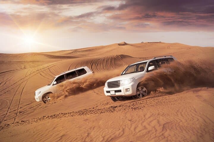 Dubai Desert Safari: Dune Bashing, Sandboarding & BBQ Night