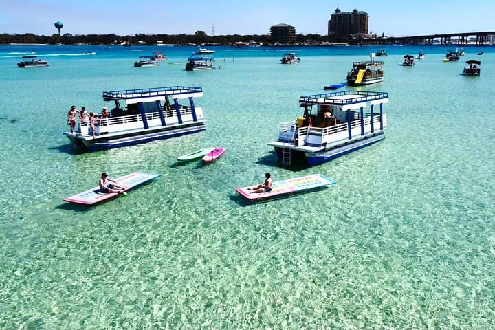 Private Destin Pontoon Charter to Crab Island — Snorkel, Dolphin Watch & Harbor Tour photo 3