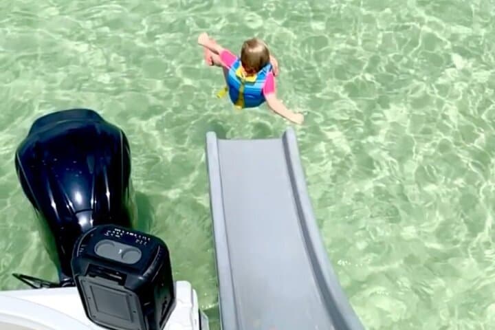Private Slide Pontoon Charter in Destin — Crab Island, Snorkel & Dolphin Watch photo 2