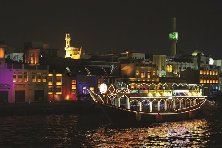 Moonlit Dhow Dinner Cruise on Dubai Creek — Traditional Buffet & Heritage Sail photo 3