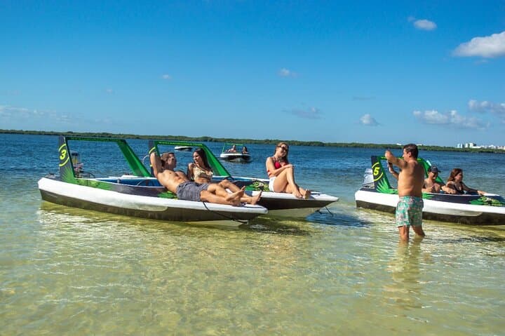 Drive-Your-Own Boat Through Cancún’s Nichupté Lagoon to Playa Conchitas photo 5