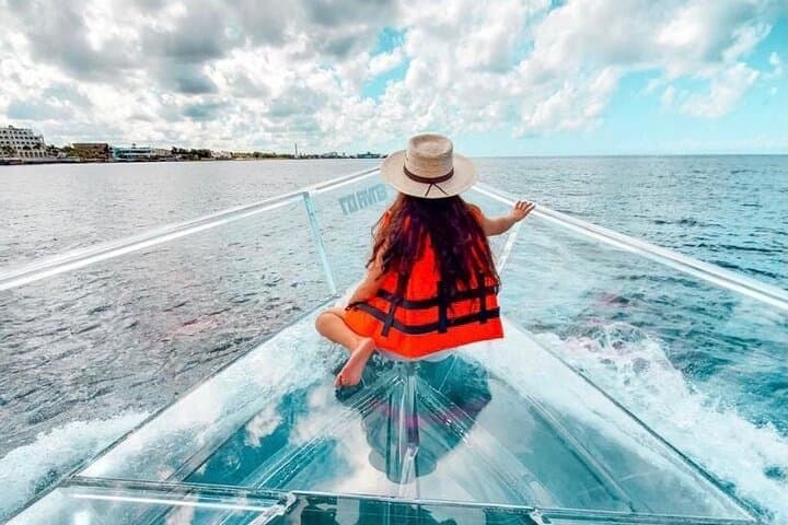 Cancun Glass Boat Cruise Nichupte Lagoon Caribbean Views photo 3