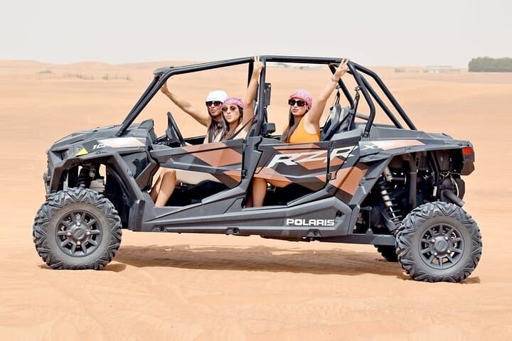 Dubai Desert Dune Buggy Adventure: Polaris 1-Hour Ride & Camel Experience