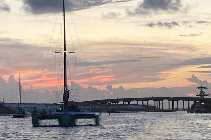 Destin Sunset Pontoon Cruise: Private Eco Tour to Crab Island & Norriego Point photo 6