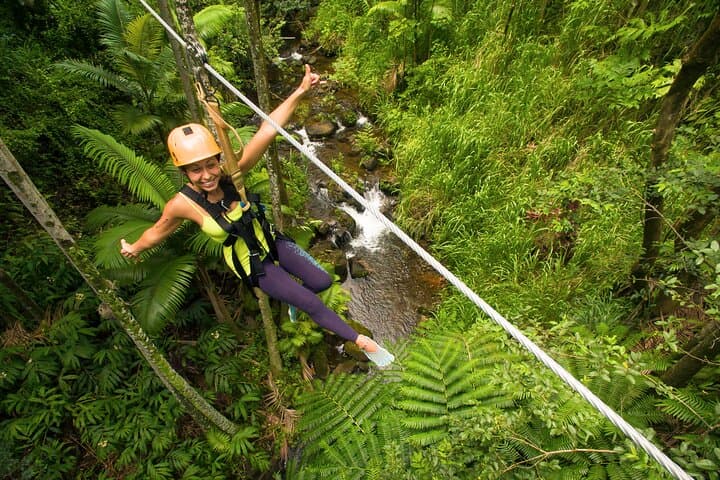 Big Island 8-Zipline & Suspension Bridge Adventure at Botanical World (Kamaee Falls) photo 4