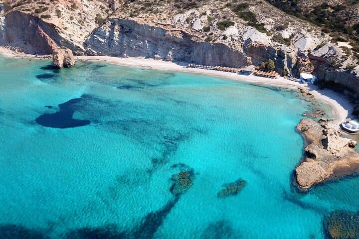 Full-Day Private Sailing Cruise to Kleftiko, Polyaigos & Kimolos from Milos