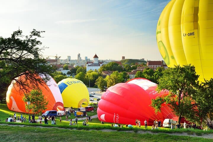 Sunrise Hot Air Balloon Over Vilnius Old Town: Private Flight and Toast photo 3