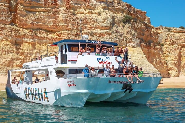 Benagil Grotto Catamaran Cruise & Beach BBQ from Portimão