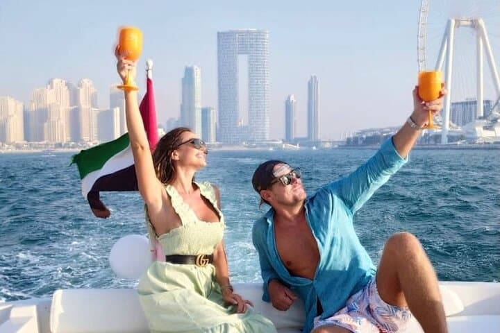 Dubai private 3-hour luxury yacht charter with optional jet ski