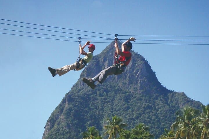Sail and Soar: Soufriere Catamaran, Zipline & Snorkel Day Trip from Castries